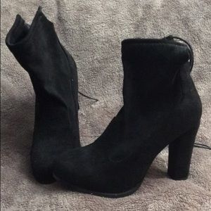 Black Suede Booties (ON SALE)